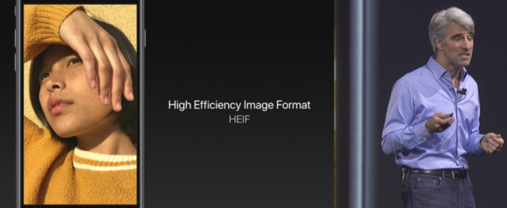 HEVC and HEIF video and photo formats introduced in iOS 11 (https://www.apple.com/apple-events/june-2017/)