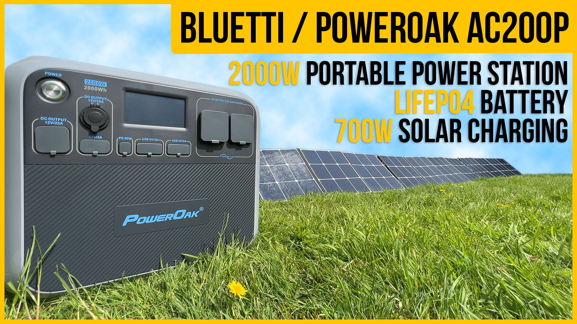 Bluetti AC200P Solarpowerstation Stromerzeuger LiFePo4*BMS*2000W*2000Wh 